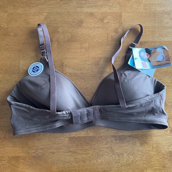 Size 38C Hanes brown convertible wire-free lightly padded bra adjustable straps - Picture 9 of 11